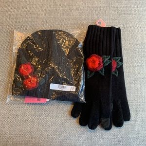 Kate Spade matching hat and gloves